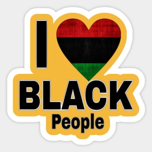 I Love 🖤 Black People - Sticker - Double-sided Sticker